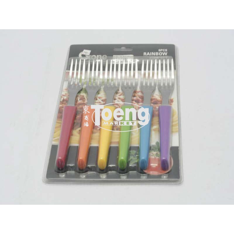 RAINBOW FORK SET6 OX-601 OXONE / OXONE DINNER FORK