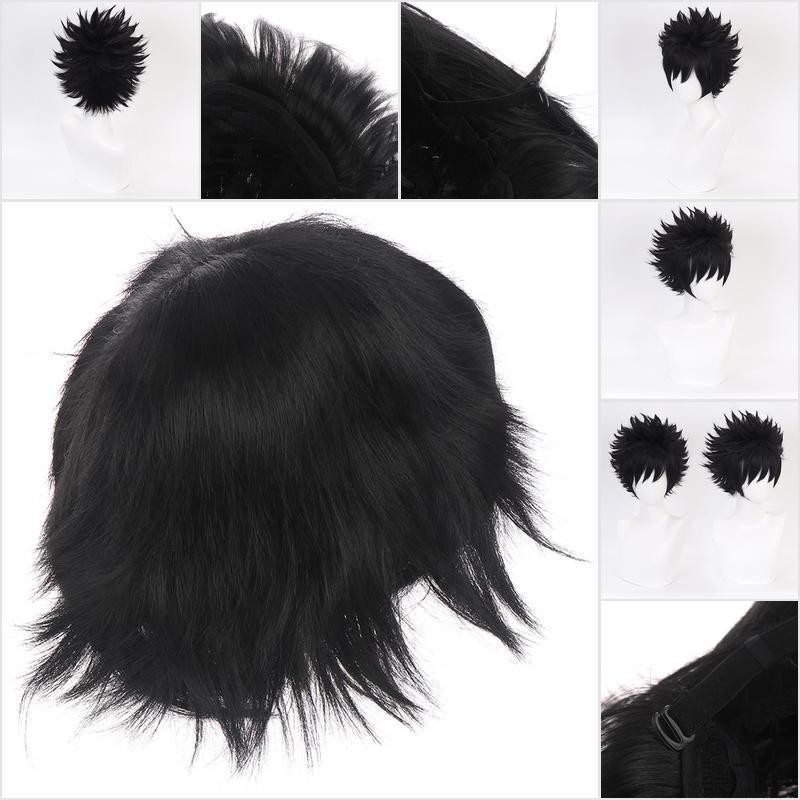 Louisheart Anime Cartoon Characters Dabi Black Wig Wavy Hair Fans