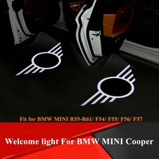 ไฟต้อนรับรถยนต์ LED อุปกรณ์เสริม สําหรับ BMW MINI Cooper R55-R61 2008-2014 F54 F55 F56 F57 2015-2020 2 ชิ้น