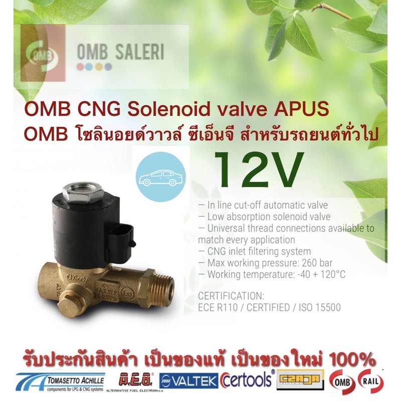 OMB cng solenoid valve 12V