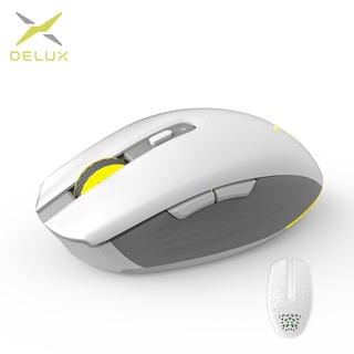 Delux M820DC เมาส์เกมมิ่งไร้สาย และเมาส์เกมมิ่งมีสาย RGB แบบชาร์จไฟ PMW3335 DPI 32000 สําหรับ Windows Mac