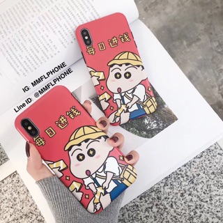 iPhone Case เคสนิ่ม เคสไอโฟน เคสชินจัง แก๊งสการ์ตูน