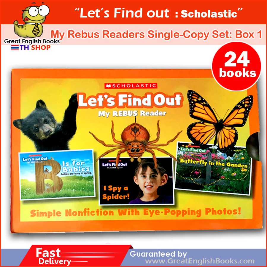 *box1/box2* ชุดหนังสือหัดอ่านภาษาอังกฤษ Let's Find Out: My Rebus Readers Single-Copy Set: Box 1 จาก Scholastic