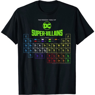 เสื้อยืดกีฬา DC Comics The Periodic Table Of Super Villains T-Shirt Short sleeve T-shirts