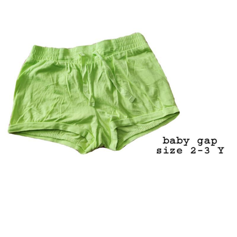 baby gap กางเกงขาสั้นเด็กผู้หญิง สีนีออน