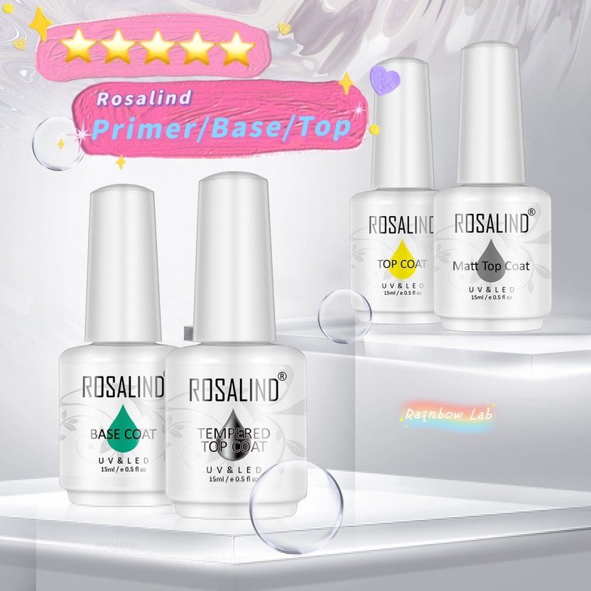 รองพื้นเจล เคลือบเล็บ เบสโค้ท ท็อปโค้ท ไพรเมอร์ ท็อปกระจก เพชรแมท แคร์เจล (Base Coat / Top Coat / Primer)