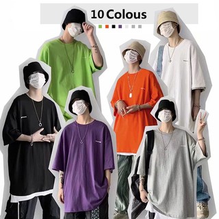 【10สี】เสื้อยืด เเขนสั้น สวมใส่สบาย