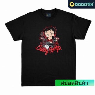 แฟชั่นคลาสสิกแฟชั่นยูนิเซ็กซ์❈◆Betty Boop Hurley เสื้อยืด  เสื้อยืดวินเทจ  เสื้อยืดสตรีทแวร์