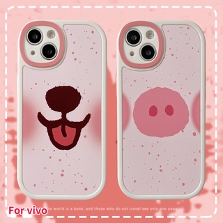 เคส vivo Y85 V9 V23 5G V11i  Y19 Y50 Y30 Y30i Y72 5G Y52 5G V23E Y20 Y20i Y12S Y33S Y33T V20 Pro S1 Pro Y21 Y21S Y21T Y91C Y17 Y15/Y12 Y11 Y76S Y76 5G Y15S Y15A Y12A Y20G Y20sG V23 Pro ลิ้นหมาจมูกหมูน่ารักและตลก