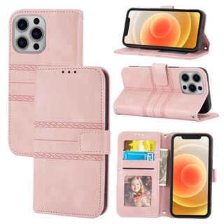 Case for Iphone 6 6s 7 8 Plus X Xs Max Xr 11 12 13 Pro Max เคสโทรศัพท์มือถือหนัง แบบฝาพับ ลายนูน สีชมพู สีแดง สีม่วง เคสไอโฟน 13