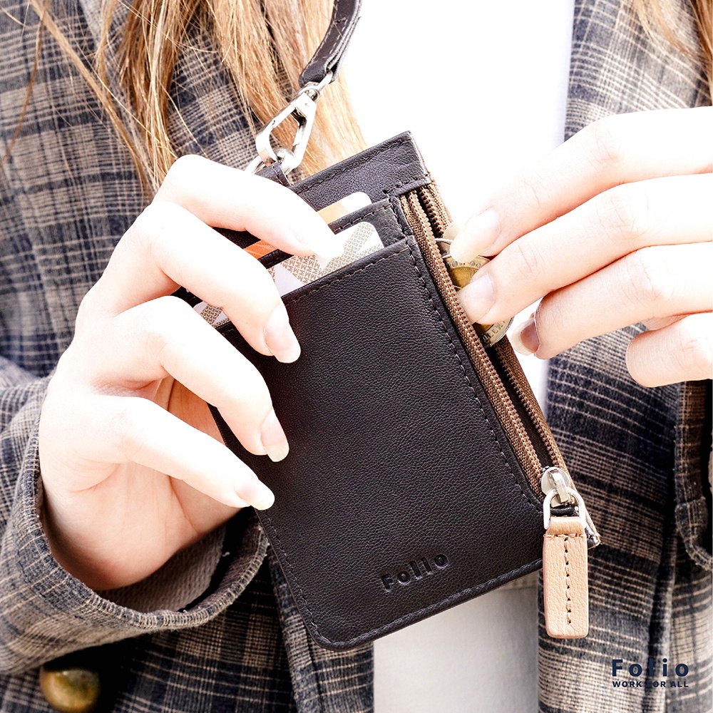 FOLIO : Myra ID Card Holder (Two-Tone) ที่ใส่บัตรพร้อมสายคล้องคอ-18646