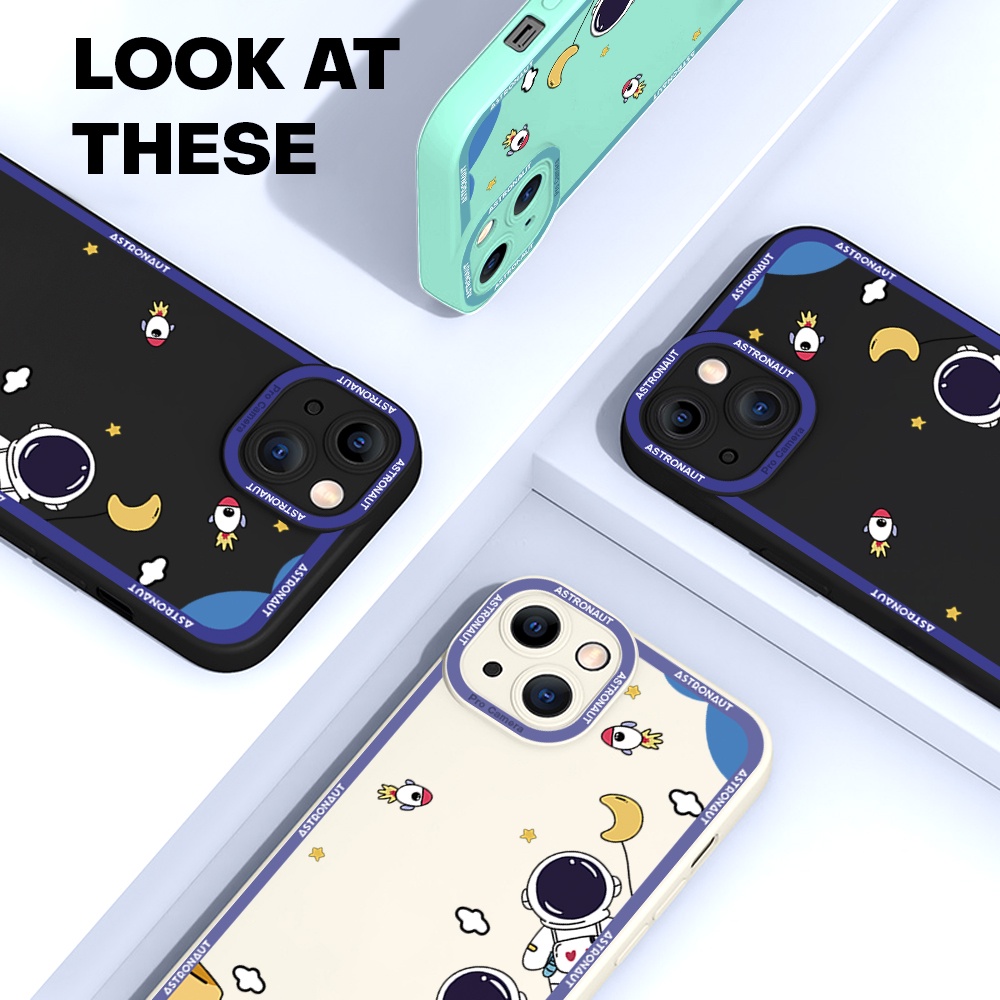 Realme 5 5S 5i 3 2 C1 C2 C3 Pro เคสเรียวมี สำหรับ Case Space Astronauts เคส เคสโทรศัพท์ เคสมือถือ Silicone Cases #8