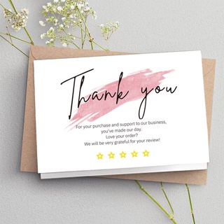 การ์ดขอบคุณ สีขาว ขนาดเล็ก ลาย Thank You For Your Order Card Praise Rá @ @ Tu @ @ Los Para สําหรับตกแต่ง 30 ชิ้น