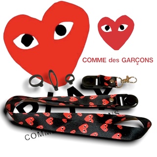 Cdg PLAY LANYARD ที่แขวนโทรศัพท์มือถือ ฟรีแหวน 3 ชิ้น