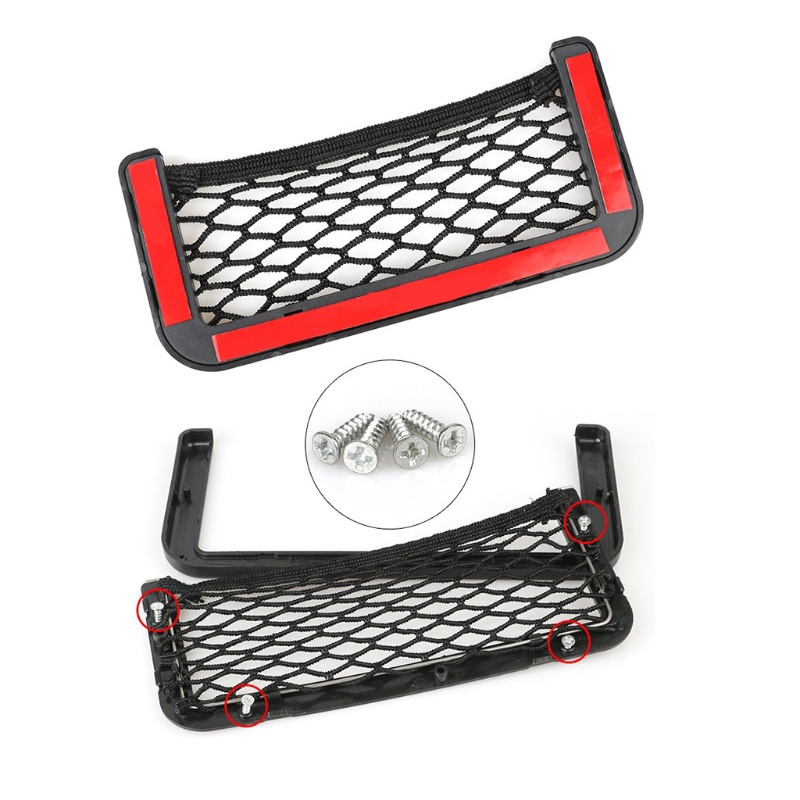 ร.ร ตาข่ายยืดหยุ่นสากลสําหรับที่นั่งกลับกระเป๋าน้ําหนักเบากรอบสีดําทนทาน นีโล - รูปที่ 6