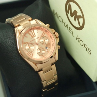 Mk CHRONO OFF นาฬิกาข้อมือ สายโซ่ ขนาด 3.7 ซม. พร้อมกล่อง สําหรับผู้หญิง