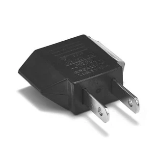 Plug แปลงขากลม เป็น 2 ขาแบน US ญี่ปุ่น จีน อะแดปเตอร์แปลงขา EU EU TO US JP adapter two round head ดำ