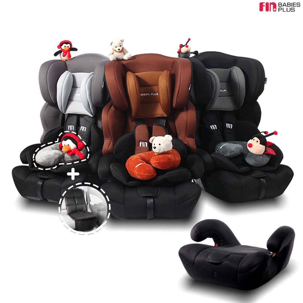 FIN คาร์ซีท 2in1 รุ่น CAR-LSA01A ถอดออกเป็นบูสเตอร์ซีทได้ สำหรับเด็ก9เดือน-11ปี แถมฟรี !  เบาะติดรถย