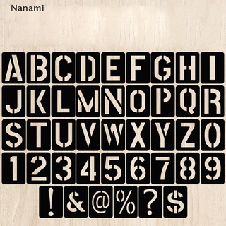 [Nanami] แม่แบบลายฉลุ รูปตัวอักษร ตัวเลข สําหรับปั๊มลายนูน 42 ชิ้น