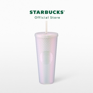 Starbucks Icy Bling Holiday Cold Cup 24oz. ทัมเบลอร์พลาสติกสตาร์บัคส์สีขาวคริสตัล ขนาด 24ออนซ์ A11127047