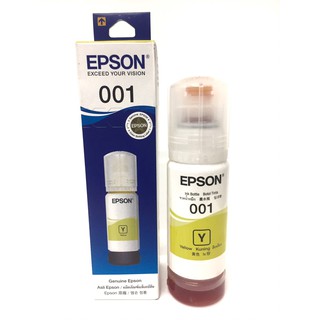 หมึกแท้ EPSON 001 YELLOW สำหรับรุ่น   L4150,L4160,L6160,L6170,L6190 แท้ 100%