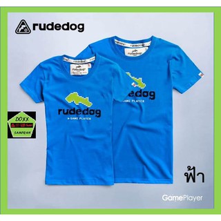 rudedog เสื้อคอกลม ชาย หญิง รุ่น game player สีฟ้า