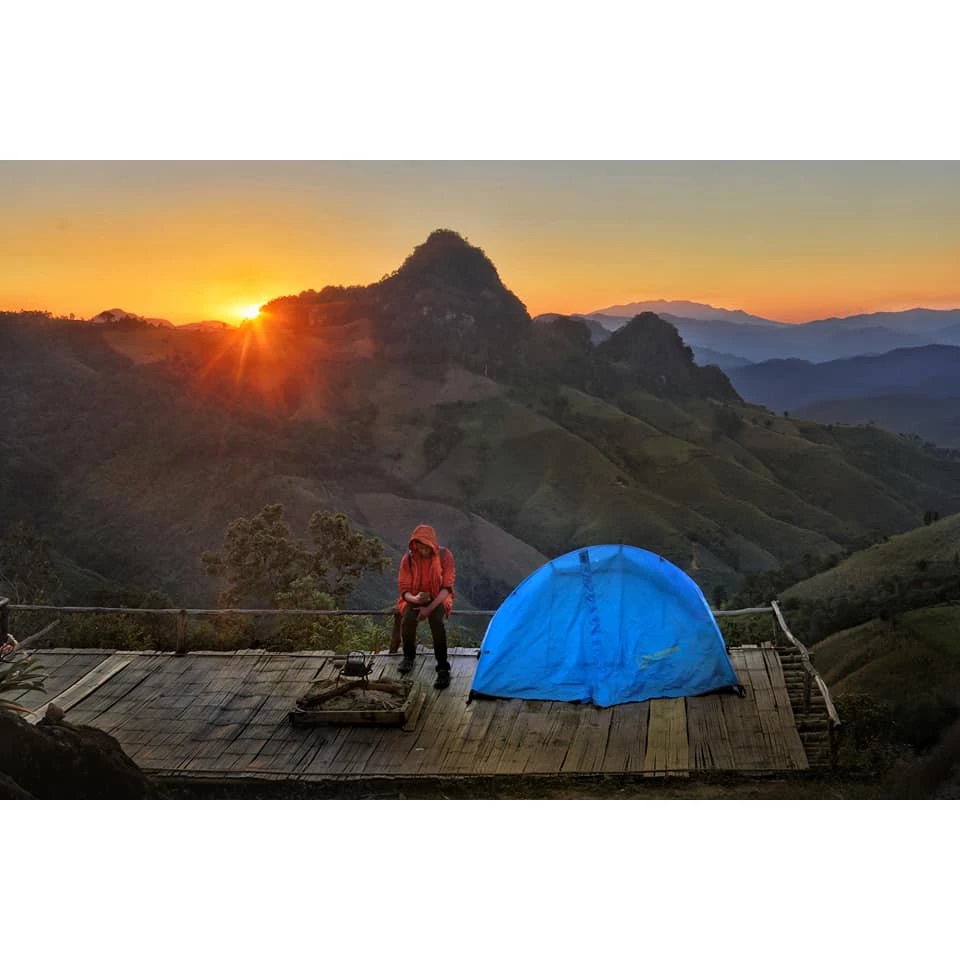 เต็นท์จักรยาน K2 ADVENTURE รุ่น Cycling สีฟ้า นอน 1 คน น้ำหนักเบา เสาอลู กันฝน กันลมสำหรับนักเดินป่า thumbnail 9