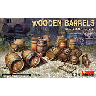 MI35630 WOODEN BARRELS. MEDIUM SIZE 1/35