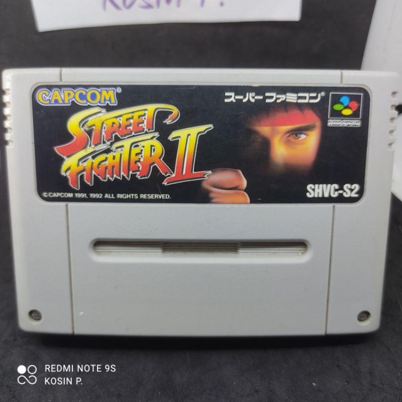 ตลับแท้ Street Fighter 2 SFC เกมส์ต่อสู้ ในตำนาน นักสะสมต้องมี สภาพใช้งานได้ปกติ สินค้าดี ไม่มีย้อมแ