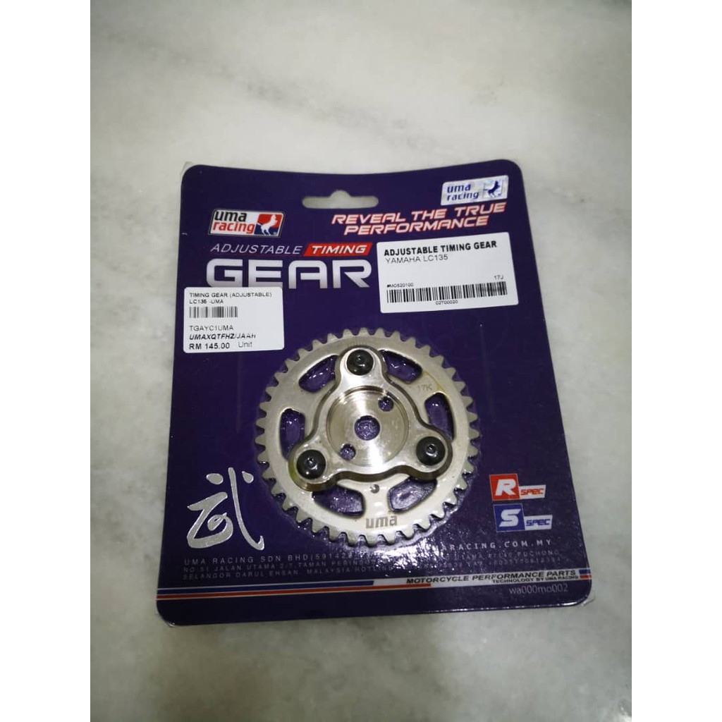 UMA RACING YAMAHA Y15 Y15 ZR LC135 UMA GEAR TIMING CAM GEAR UMA RACING TIMING GEAR LC135 TAIKOM