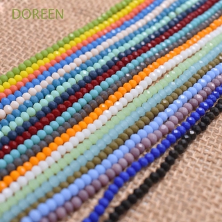 Doreen ลูกปัดคริสตัล 3 / 4 มม. Diy หลากสีสันสําหรับใช้ทําเครื่องประดับ