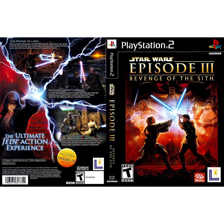 STAR WARS EPISODE 3 [PS2 US : DVD5 1 Disc]