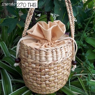 🌿กระเป๋าสาน #กระเป๋าผักตบชวา 🌿Natural Woven hand bags  🌿ไซค์ 6 x 7 นิ้ว