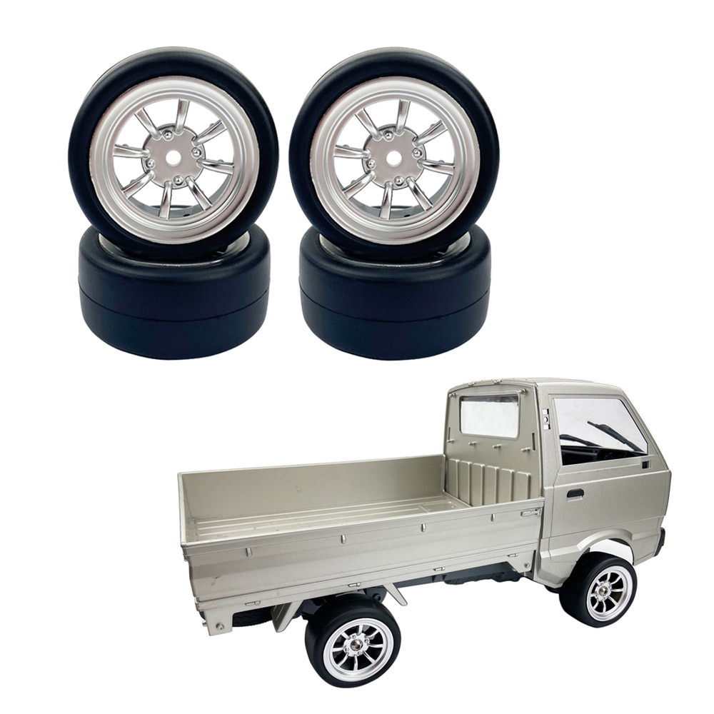 ยาง Drift ยางอัพเกรดดุมล้อยางสําหรับ 4 ชิ้น WPL D12 RC รถอะไหล่อุปกรณ์เสริม