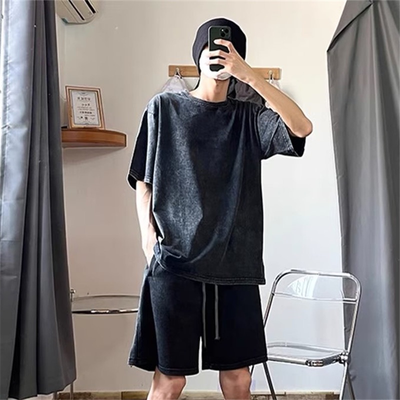 เสื้อยืดแขนสั้นลําลอง ทรงหลวม เข้ากับทุกการแต่งกาย สไตล์ยุโรป อเมริกัน เรโทร แฟชั่นฤดูร้อน สําหรับผู้ชาย และผู้หญิง ไซซ์ M - 8xl