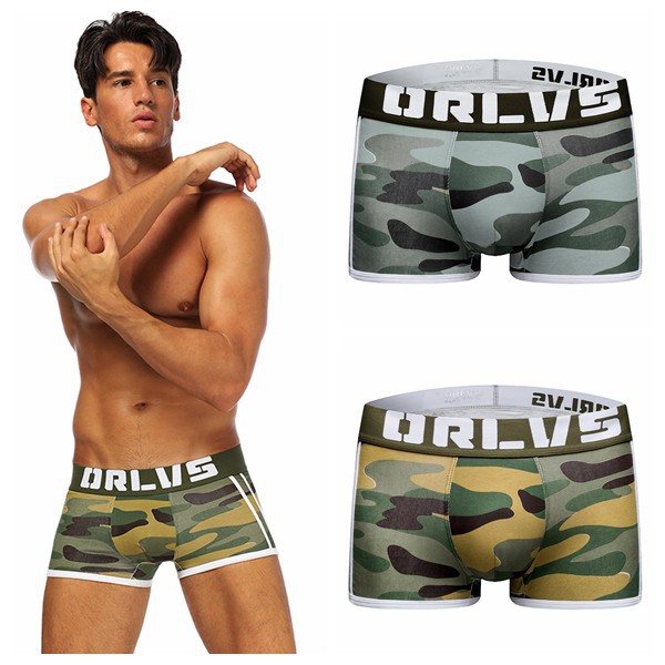 ❅[คลังสินค้าพร้อม]ORLVS Underwear Men Boxers Cotton Breathable Underpants Shorts OR144