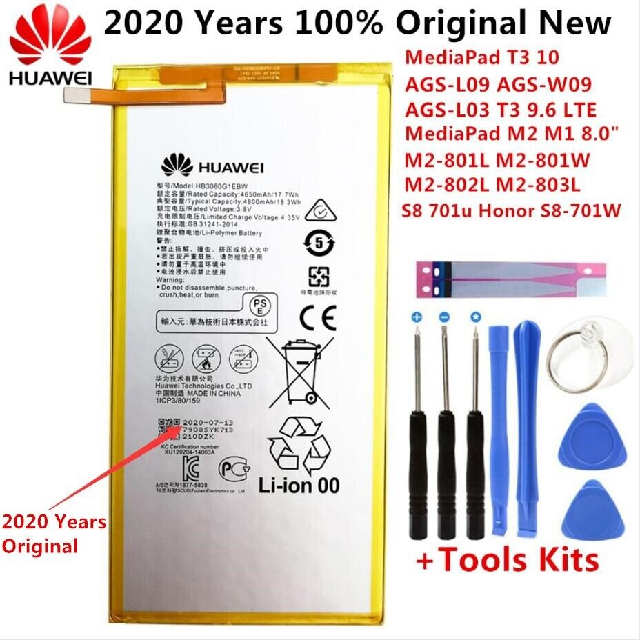 4800MAh 2020ปี100% ใหม่สำหรับHuawei MediaPad T3 10 AGS-L09 AGS-W09 AGS-L03 T3 9.6แท็บเล็ตLTEแบตเตอรี