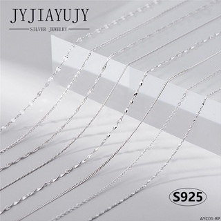 Jyjiayujy สร้อยคอโซ่เงินแท้ 100% S925 เครื่องประดับแฟชั่น สไตล์เกาหลี สําหรับผู้หญิง AYC01-RP