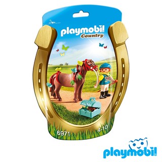 Playmobil 6971  Country Groomer with Butterfly Pony แอ็คชั่นฟิกเกอร์  คันทรี เด็กเลี้ยงม้า และโพนี่บัทเทอร์ฟลาย