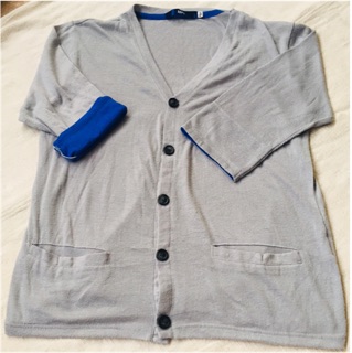 เสื้อคลุมแต่งกระดุมหน้า เทา