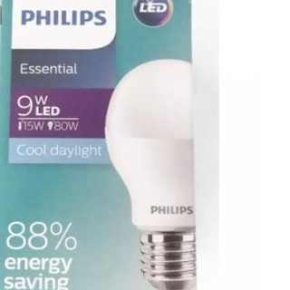 หลอด LED ฟิลิปส์ หลอดไฟ 9W   วอร์ม Philips Essential LED Bulb  เอสเซนเชียล รุ่นประหยัด