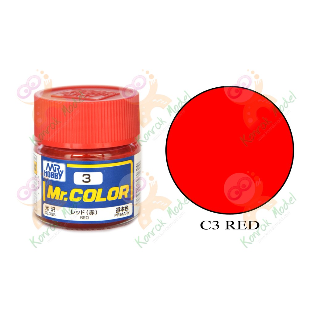 สีสูตรทินเนอร์ Mr.hobby Mr.color C3 Red Gloss 10ml