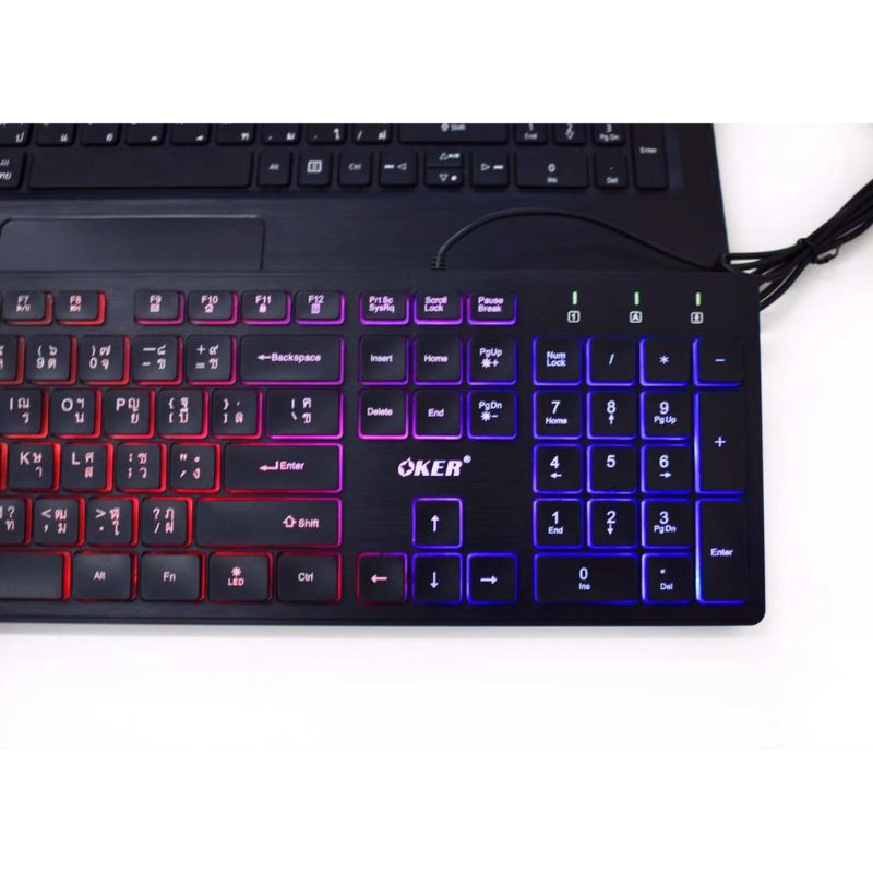 Oker Gamingคีย์บอร์ด VAMPIRE Back light Multimedia รุ่นOker VA-59สีดำ ประกัน1 ปี - รูปที่ 5