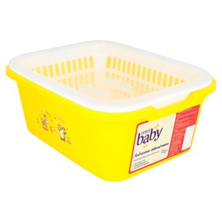 🔥แนะนำ!! เทสโก้ เบบี้ ที่คว่ำขวดนม พร้อมฝาครอบ สีเหลือง 1 ชุด Tesco Baby Yellow Color Feeding Bottle Tray with Cover 1 S