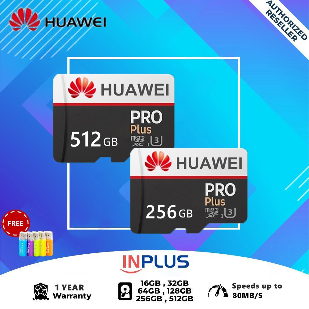 Original Huawei SD Card Class 10 TF Card 512GB / 256GB / 128GB / 64GB / 32GB / 16GB การ์ดหน่วยความจำ
