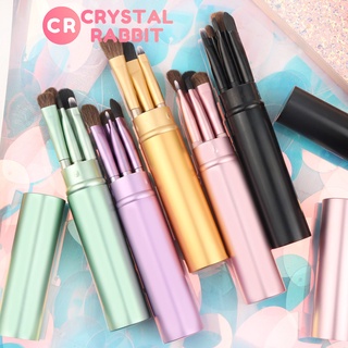 CRYSTAL RABBIT 5 ชิ้นชุด แปรงแต่งหน้า อายแชโดว์ / บลัชออน / รองพื้น / คอนซีลเลอร์ ขนนุ่มพกพาสะดวก