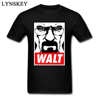 เสื้อยืดสีขาวเสื้อยืดคอกลม พิมพ์ลายตลก Breaking Bad er สําหรับผู้ชายS-4XL