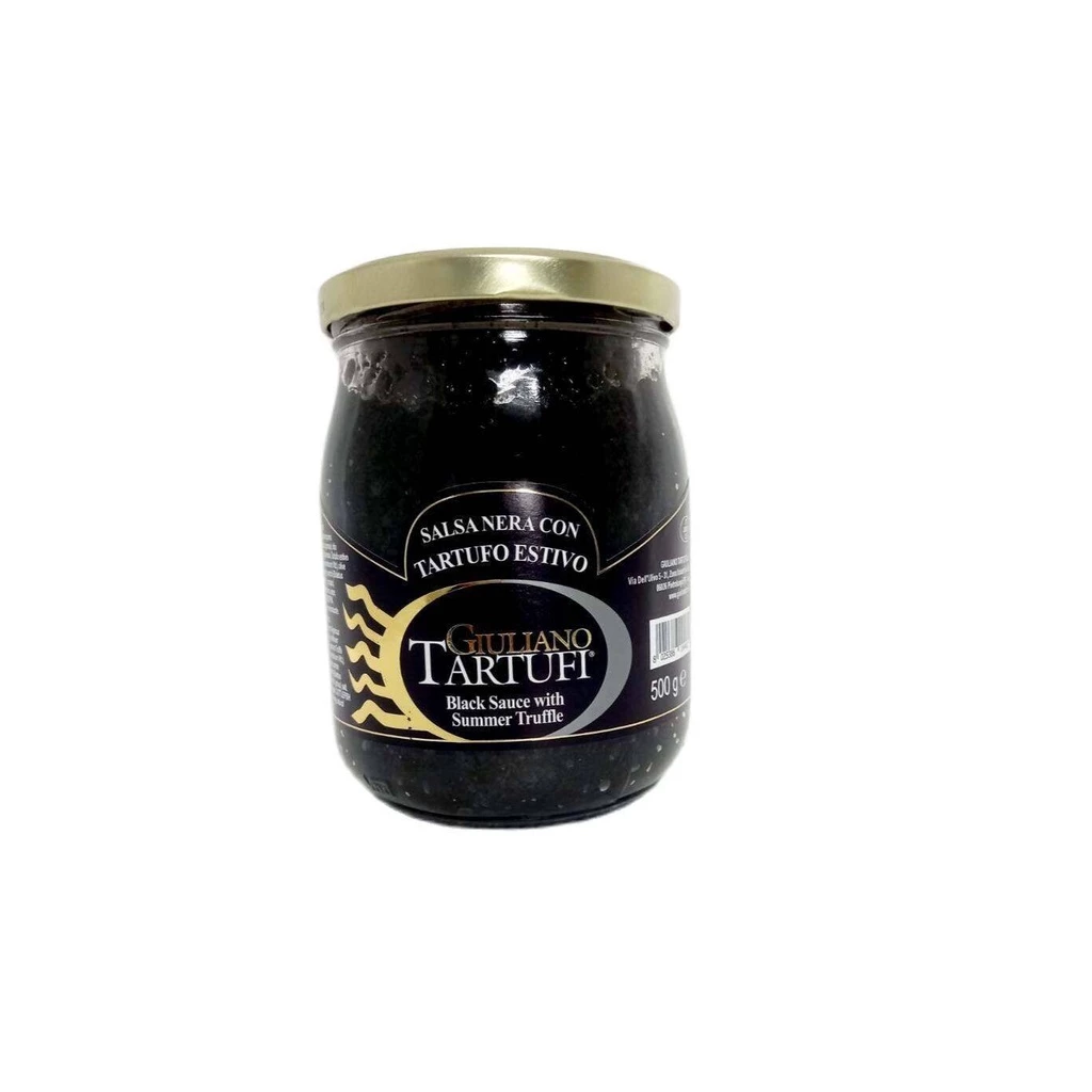 Giuliano 5% Black Truffle Sauce 500 g / ซอสสำหรับพาสต้าผสมเห็ดทรัฟเฟิลดำ (ตรา จียูเลียโน่ ทาร์ทูฟี่) ขนาด 500 กรัม