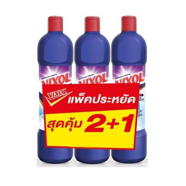 น้ำยาทำความสะอาดห้องน้ำ VIXOL 900ml แพ็ค3 ม่วง