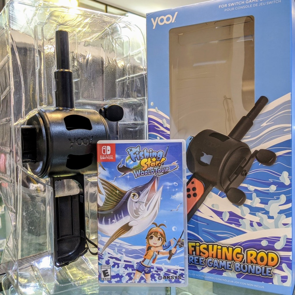 (ภาษาอังกฤษ) มือ2 Reel Fishing Rod With Free Game Bundle ตลับเกม NSW Nintendo Switch (เกมตกปลา